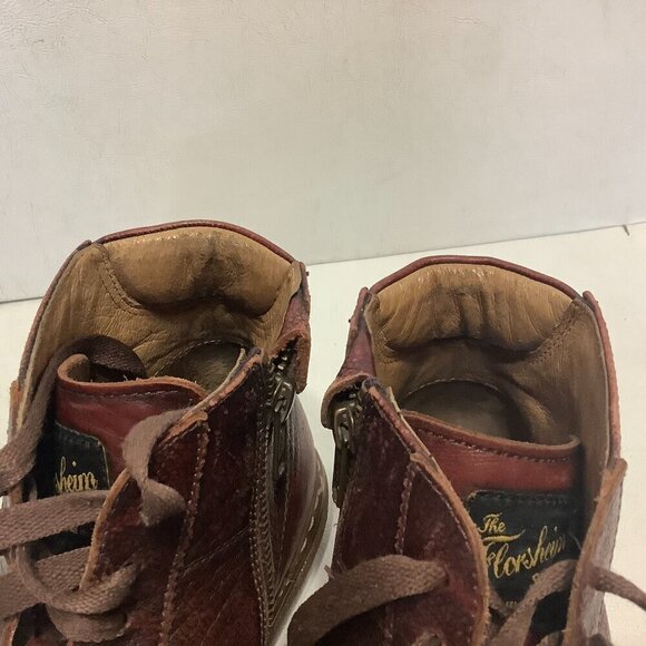 Men's Florsheim Crew High Top Leather Brown Boots Shoes Size 8 M Size Zip - Picture 8 of 10